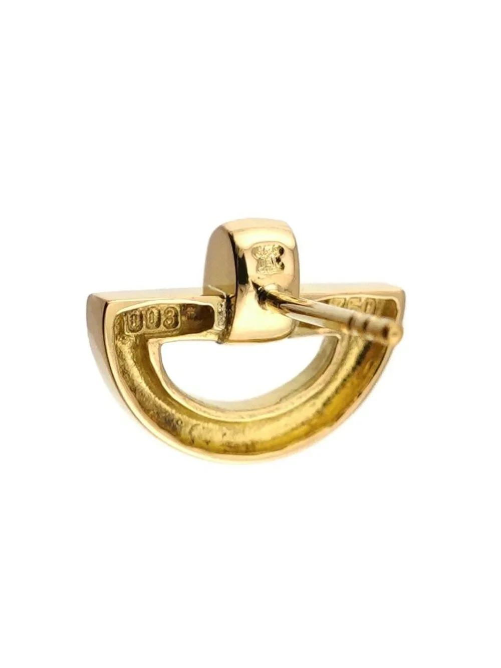 Celine Diamond Earrings 18k YG Yellow Gold 750 Single Pierced - Picture 4 of 7